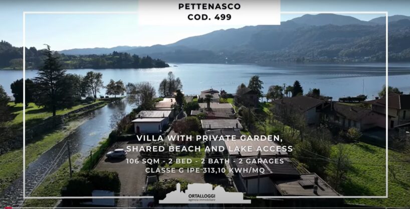 PETTENASCO Villetta con giardino privato presso “Villaggio Pescone” con spiaggia e accesso al lago